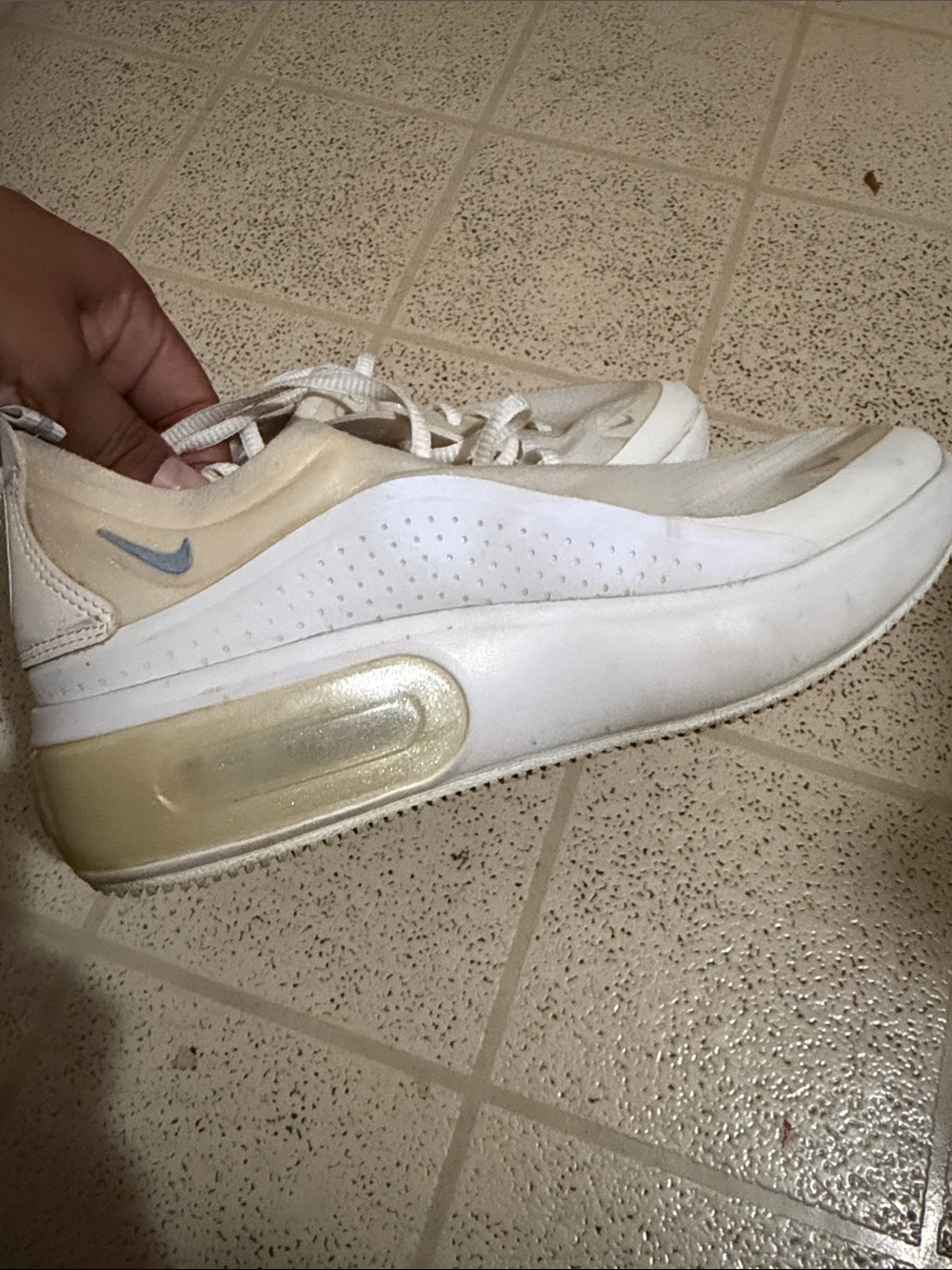 Nike Women's Cream and White Air Max-Style Low Top Sneakers - Picture 4 of 6